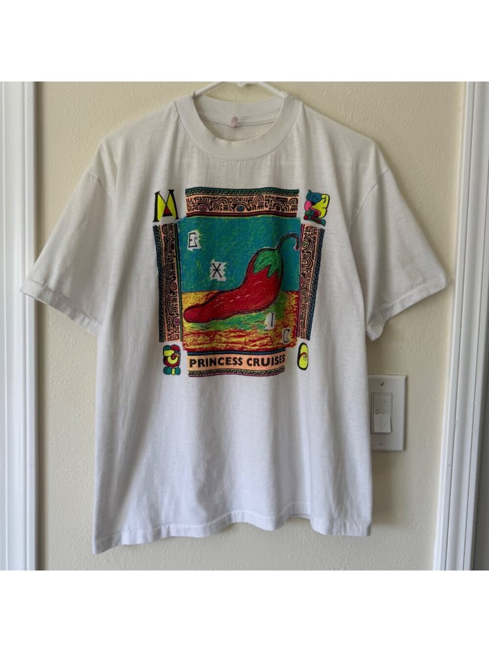 Vintage Mexico Princess Cruise Pepper Tee Sz L